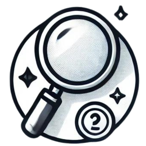 Icon of a cartoon magnifying glass.