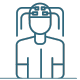 Icon for Biofeedback & Neurotechnology Consulting displaying a cartoon human with a wearable brain cap.