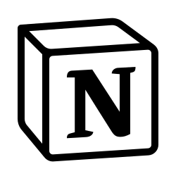 Notion icon displaying the notion logo.